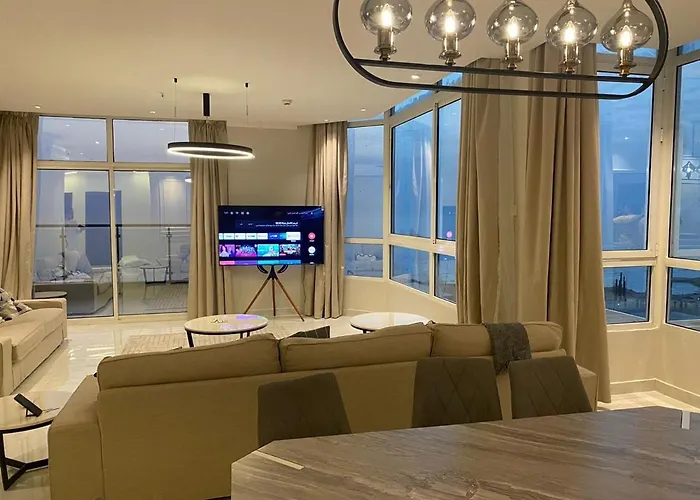 شقة فاخرة Vip مطلة على البحر برج المسارات